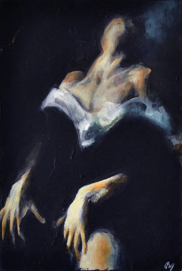 <p>Éxtasis (2013), óleo sobre madera, 15x10 cm</p>
