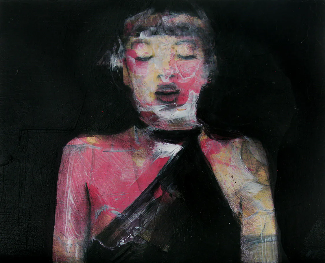 <p>Violet (2016), óleo sobre madera, 10x8 cm</p>
