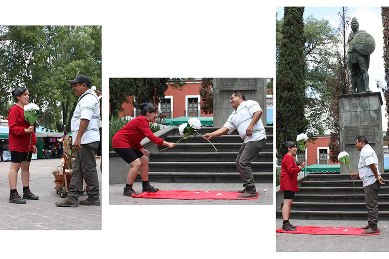 <p>Guerritas floridas a los pies del Señor Xicohténctal Axayacatzin, Tlaxcala, Tlaxcala de la serie Tránsitos en el Territorio | 2019.</p>
