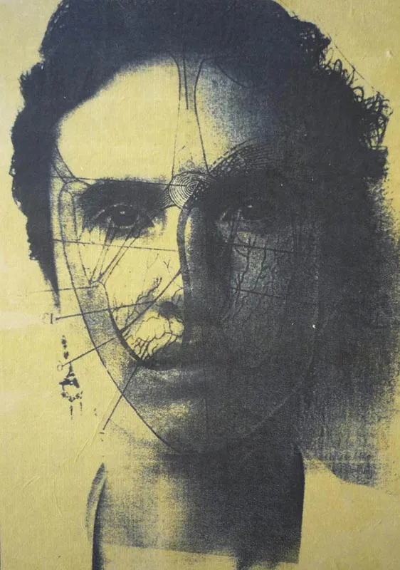 <p>En pleno corazón (Autorretrato) | Trabajo digital, en litografía sobre aluminio | 60 x 40 cm | 2009</p>
