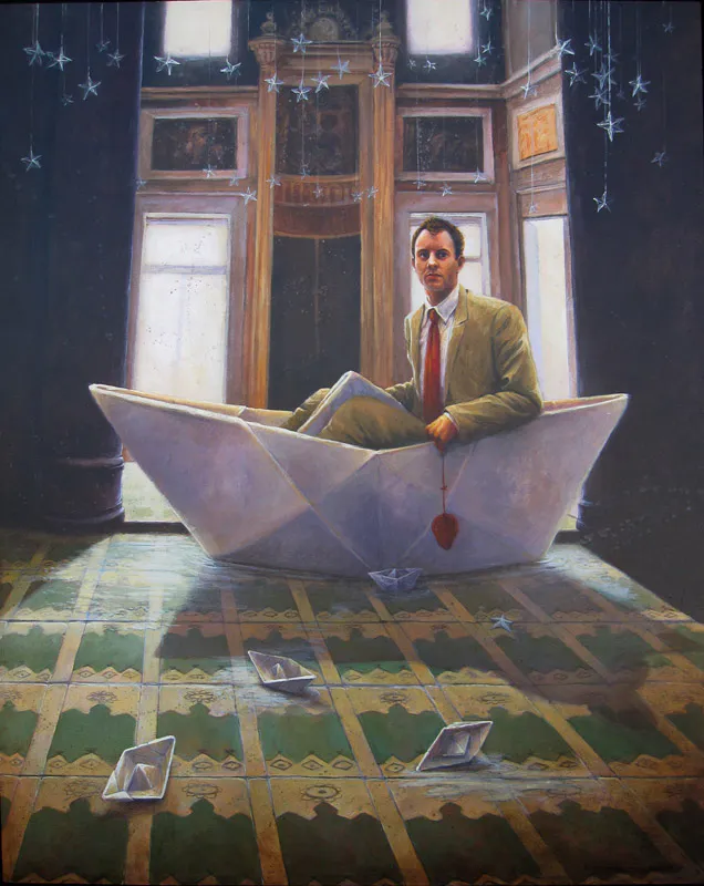 <p>LECCIÓN 19: De regreso a Ítaca | Mixta / tela | 100 x 80 cm. | 2010</p>
