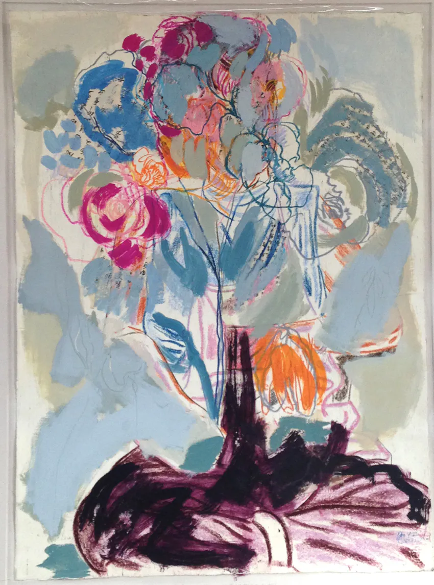 <p>Florero | 107x78cm | acrílico y óleo sobre papel</p>
