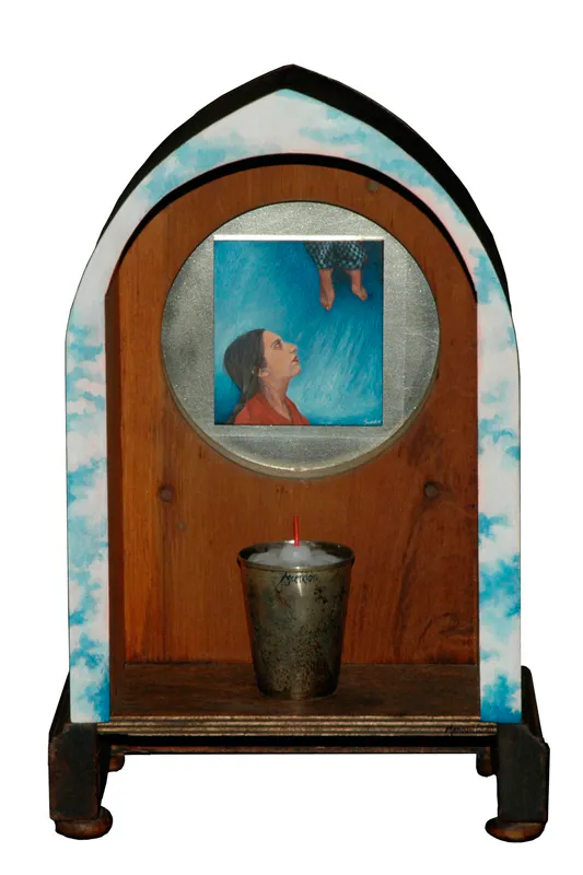 <p>Asención | 2010 | Temple de huevo sobre panel y técnica mixta | 33 x19.3 x 11cm</p>
