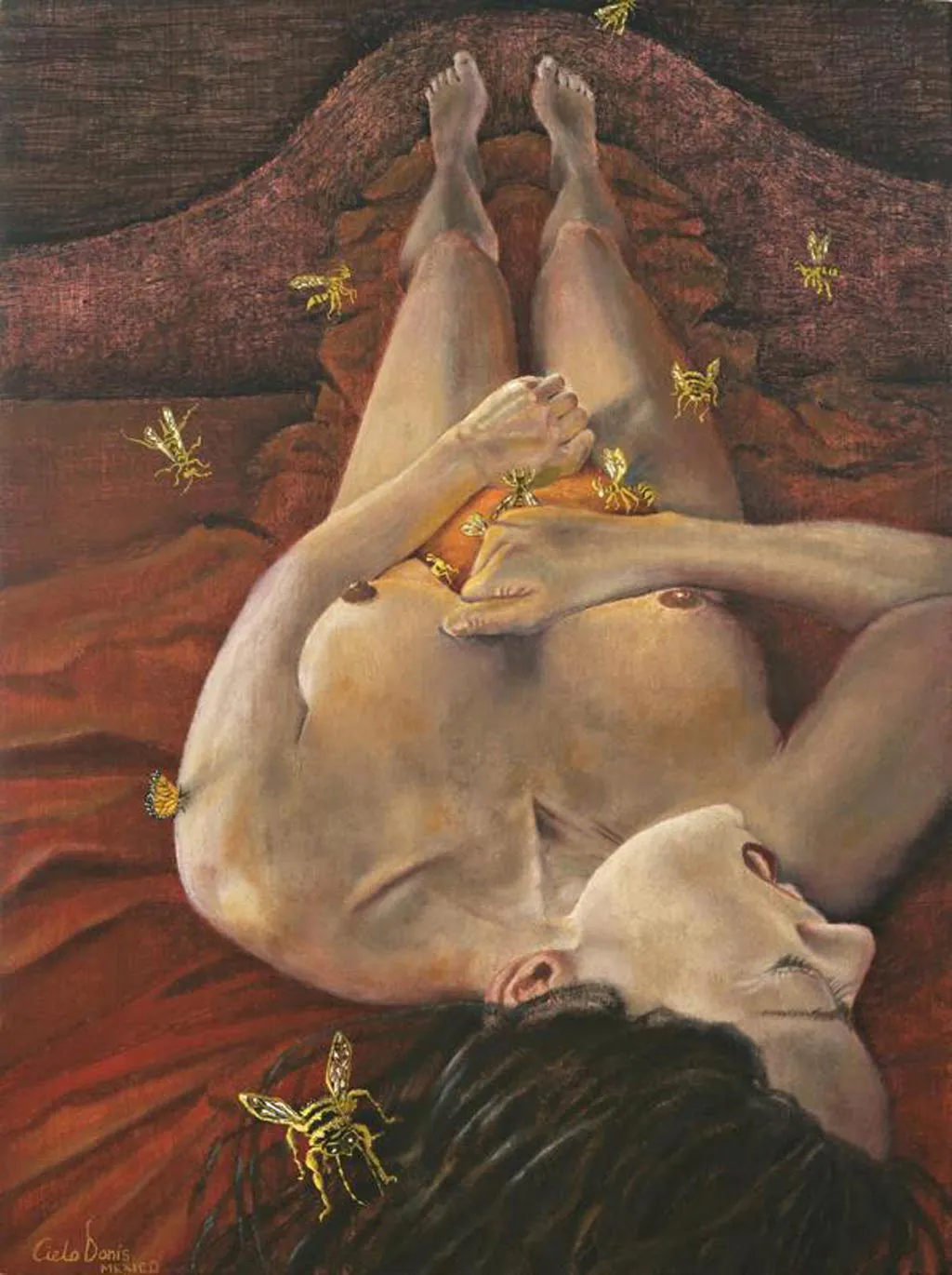 <p>El amor duele | Temple y óleo sobre lino / madera | 40 X 30 cm | 2013</p>
