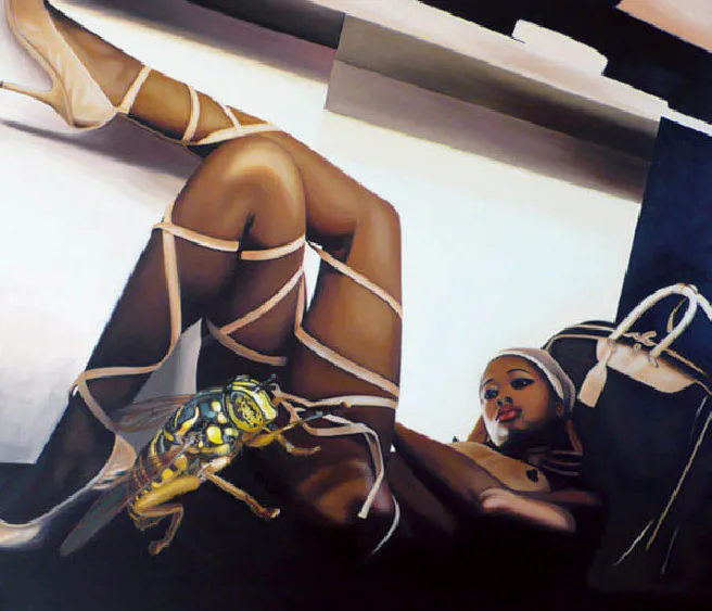 <p>Excitación sobre Vanessa Beecroft | Acrílico y óleo/tela | 120x140 cm | 2009</p>
