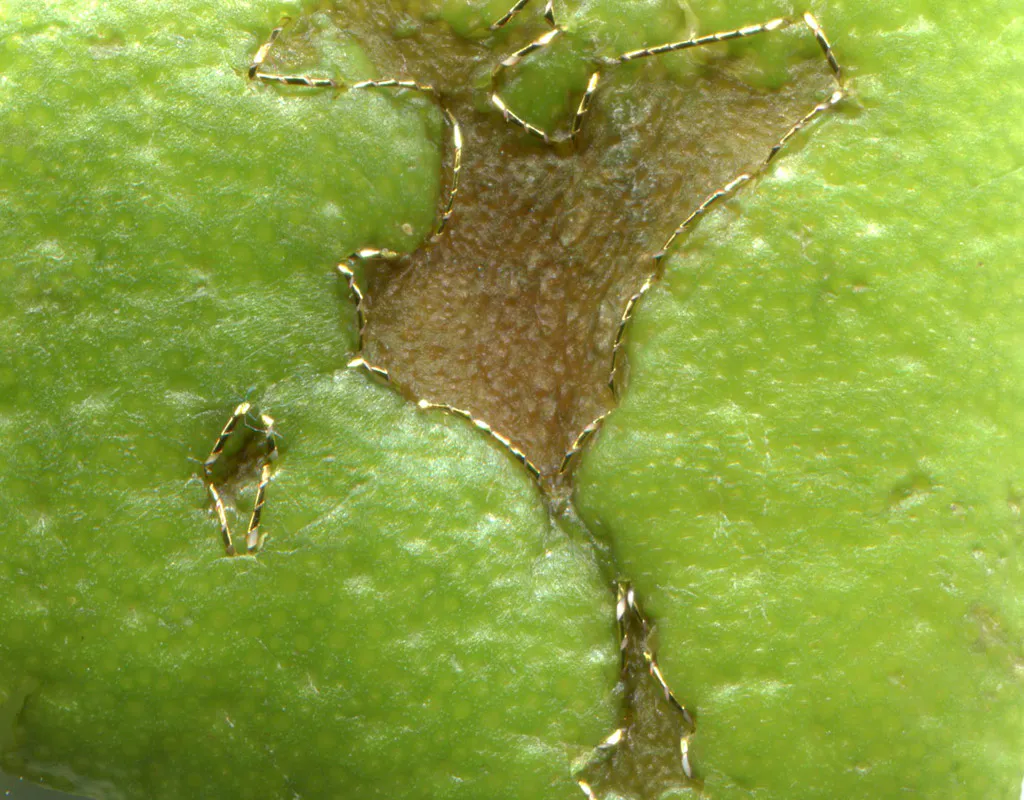 <p>De la serie,Planetas, Cítricos. 2012. Impresión digital 70 x55cm. | Cáscaras bordadas de mandarina, toronja,naranja y lima.</p>
