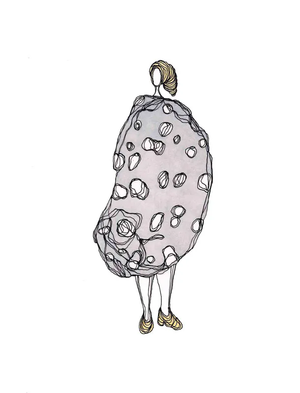 <p>Voz 7 | Tinta y lápices de colores | 2016</p>
