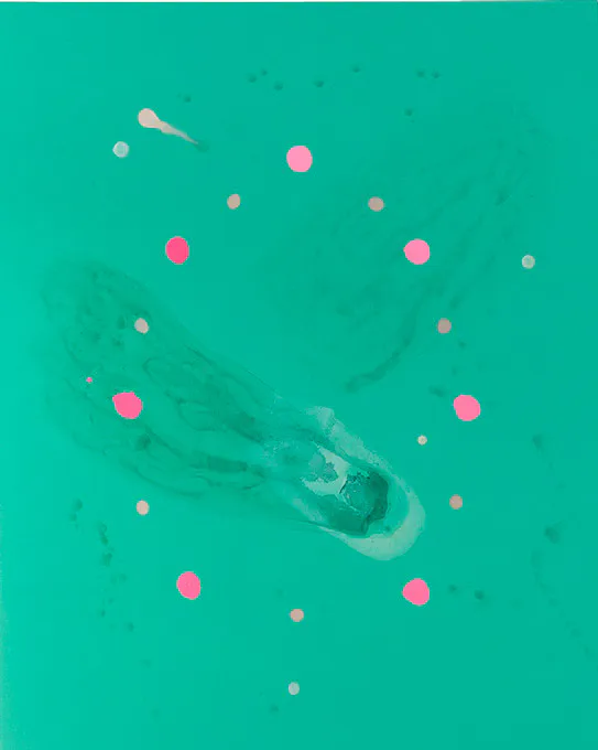 <p>Mitocondria, 2023 | Acrílico / tela 150 x 120 cm</p>
