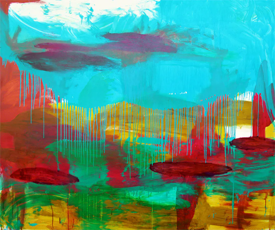 <p>Paisaje turquesa | Óleo sobre tela | 146 x 175 cm | Glaciares | 2007</p>
