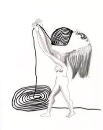 <p>Chicle, de la serie sueños. 2013. Tinta sobre papel. 12 x 17 cm.</p>
