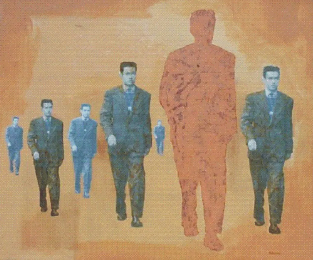 <p>El caminante | Colección Juan Rulfo | Manipulación digital / acrílico | 130 x 110 cm | 2002</p>
