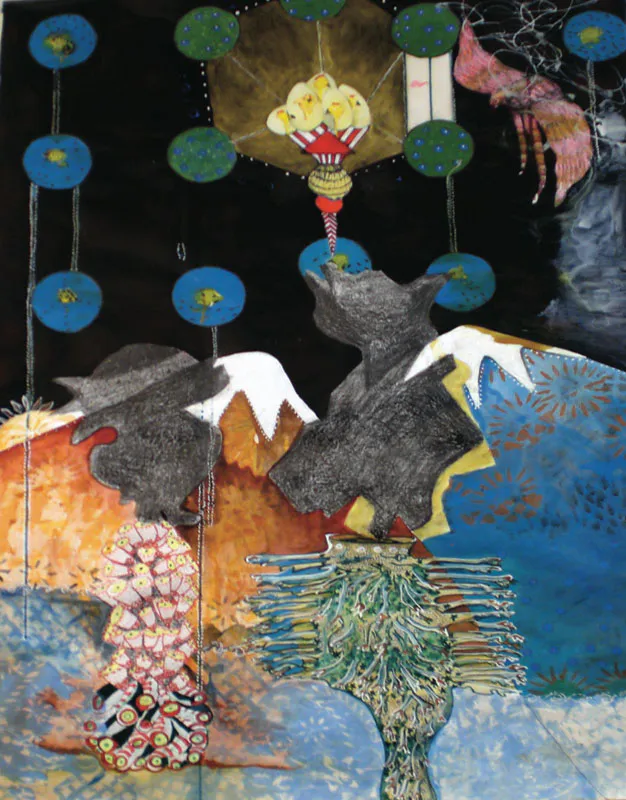 <p>Equilibrio | Técnica Mixta Medidas | 2.10 x 1.30 m | 2009</p>
