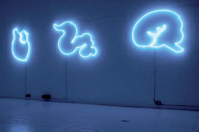 <p>Edo. 3 (sentir-reaccionar-pensar) | 2007 | luz neón, medidas variables</p>
