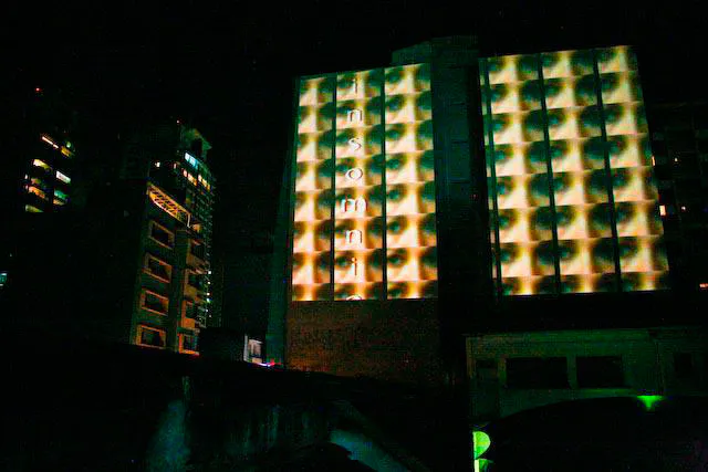 <p>Insomnio | video proyección en el espacio público. VideoGuerrilla | Sao Paulo, Brasil | 2012-13</p>
