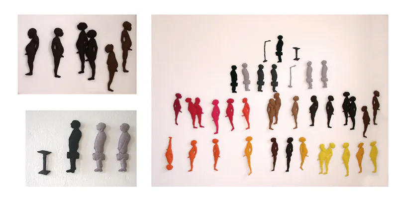 <p>King-Worker-bits, 2006 | c/figura 10 x 30 cm | fieltro</p>

