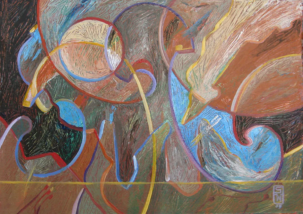 <p>El tercer horizonte | acrílica sobre papel</p>
