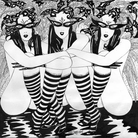 <p>Caleidoscopio - 1999 Tinta sobre papel 21 X 21 cms.</p>
